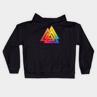 Tie Dye Viking Valknut Kids Hoodie